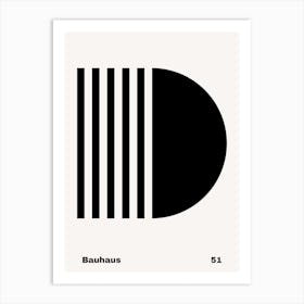 Geometric Bauhaus Poster B&W 51 Art Print