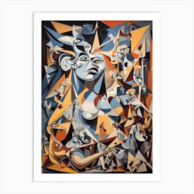 Abstract By Cubism Art Print