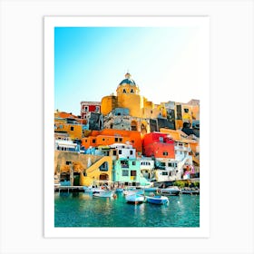 The Vibrant Colors Of The Town Of Procida, Italy Art Print