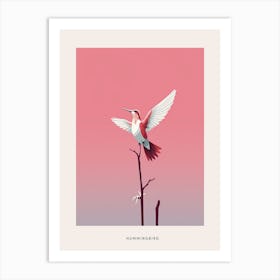 Minimalist Hummingbird 1 Bird Poster Art Print