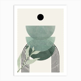 Green Mid Century Print 2 Art Print