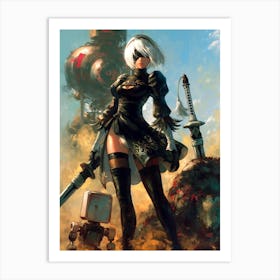 2B Nier Automata 3 Art Print