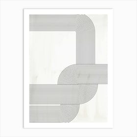 Black And White Lines Art Print