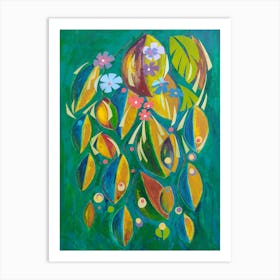 Abstract Art in Green Color Art Print