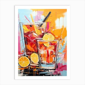 Aperol spritz, coctail Art Print