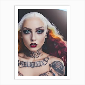 Pretty Punk Girl - Hall-O-Gram Creations 21 Art Print