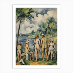 Bathers 1875 Paul Cezanne Art Print Art Print