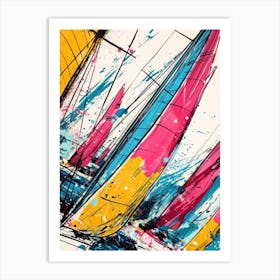 Sailboats 3 sport Art Print