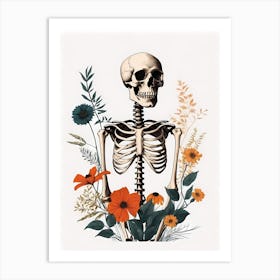 Floral Skeleton Botanical Anatomy (22) Art Print