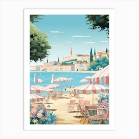 Cannes France 2 Illustration Art Print