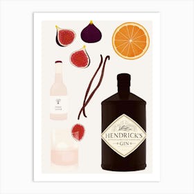 Hendrick'S Gin Illustration Art Print