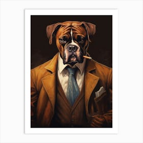 Gangster Dog Boxer 2 Art Print