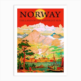 Norway, The Land Of Midnight Sun Art Print