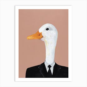Duck In Suit Art Print