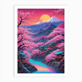 Sakura Cherry Blossoms Art Print