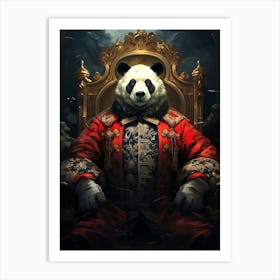 Panda Bear King Art Print