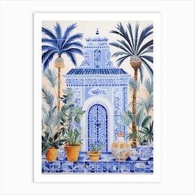 Blue And White Tile Art Print