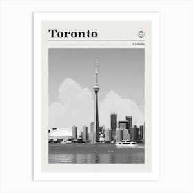 Toronto Canada Black And White Art Print