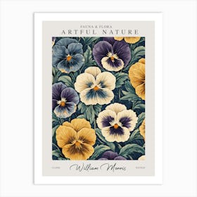 William Morris Pansy Flowers Exhibition Art Print