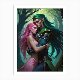 Elven Couple 2 Art Print