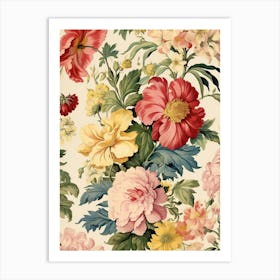 Floral Wallpaper 106 Art Print