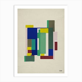 Minimal, Suprematism, Abstract Forms – Green Art Print