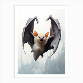 Grey Headed Flying Fox Vintage Illustration 4 Art Print