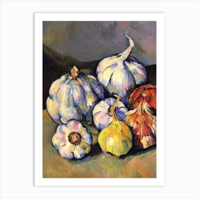 Garlic 2 Cezanne Style vegetable Art Print