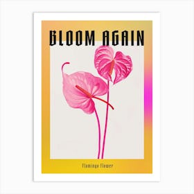Hot Pink Flamingo Flower 1 Poster Art Print
