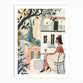 Greece Illustration Art Print