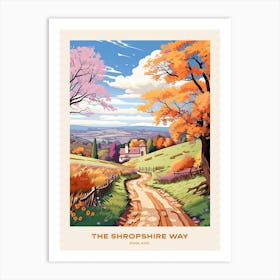 The Shropshire Way England 1 Hike Poster Art Print