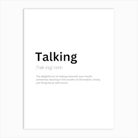 Talking Definition Meaning Art Print