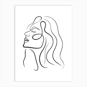 Portrait Of A Woman.Scandinavian wall art 9 Art Print