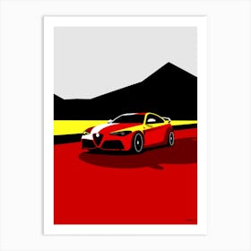 Alfa Romeo Giulia GTA M - pop red Art Print