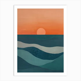 Sunset Over The Ocean 37 Art Print