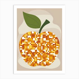 Pixelated Apple Art Print