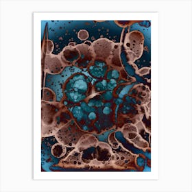 Alcohol Ink Blue, Light Blue, Dark Blue Art Print