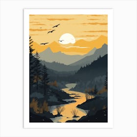 Sunset Landscape 1 Art Print