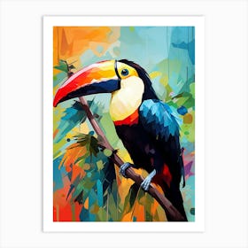 Colourful Watercolour Toucan 2 Art Print