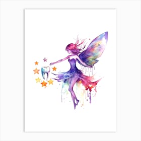 Fairy Tooth Watercolor 1 Art Print