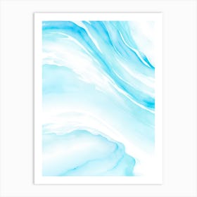 Blue Ocean Wave Watercolor Vertical Composition 67 Art Print