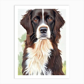 Boykin Spaniel 3 Watercolour Dog Art Print