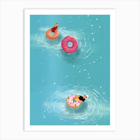 Donut Pool Float 4 Art Print