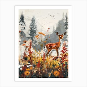 Deer In The Meadow Art Print