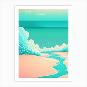 Blue Beach Vibes Art Print