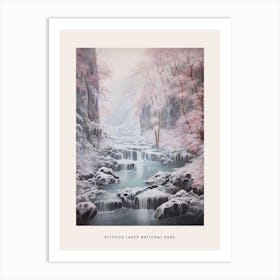 Dreamy Winter National Park Poster  Plitvice Lakes National Park Croatia 2 Art Print