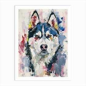 Siberian Husky Acrylic Painting 10 Art Print