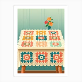 Crochet Dining Room Table  1 Art Print