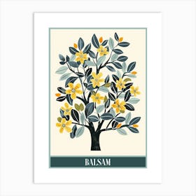 Balsam Tree Flat Illustration 1 Poster Art Print