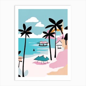 Koh Samet Thailand Muted Pastel Tropical Destination Art Print